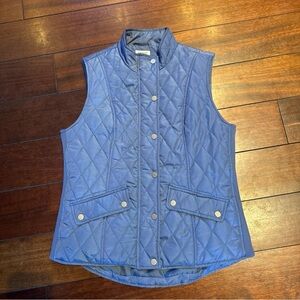 Westport Women's Blue Quilted Fleece Lined Vest Size US M Old Money